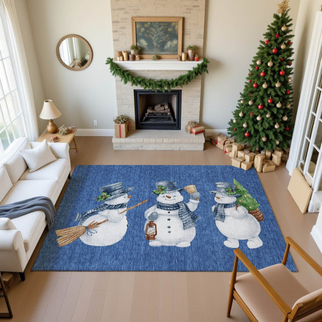 Dalyn Merry & Bright MY28 Navy Rug shown in a room