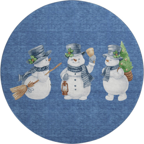 Dalyn Merry & Bright MY28 Navy Rug round rug
