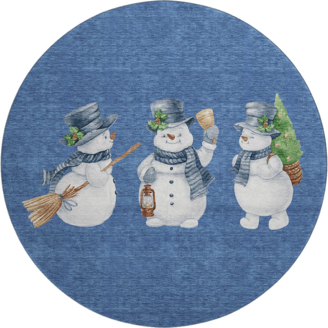 Dalyn Merry & Bright MY28 Navy Rug round rug