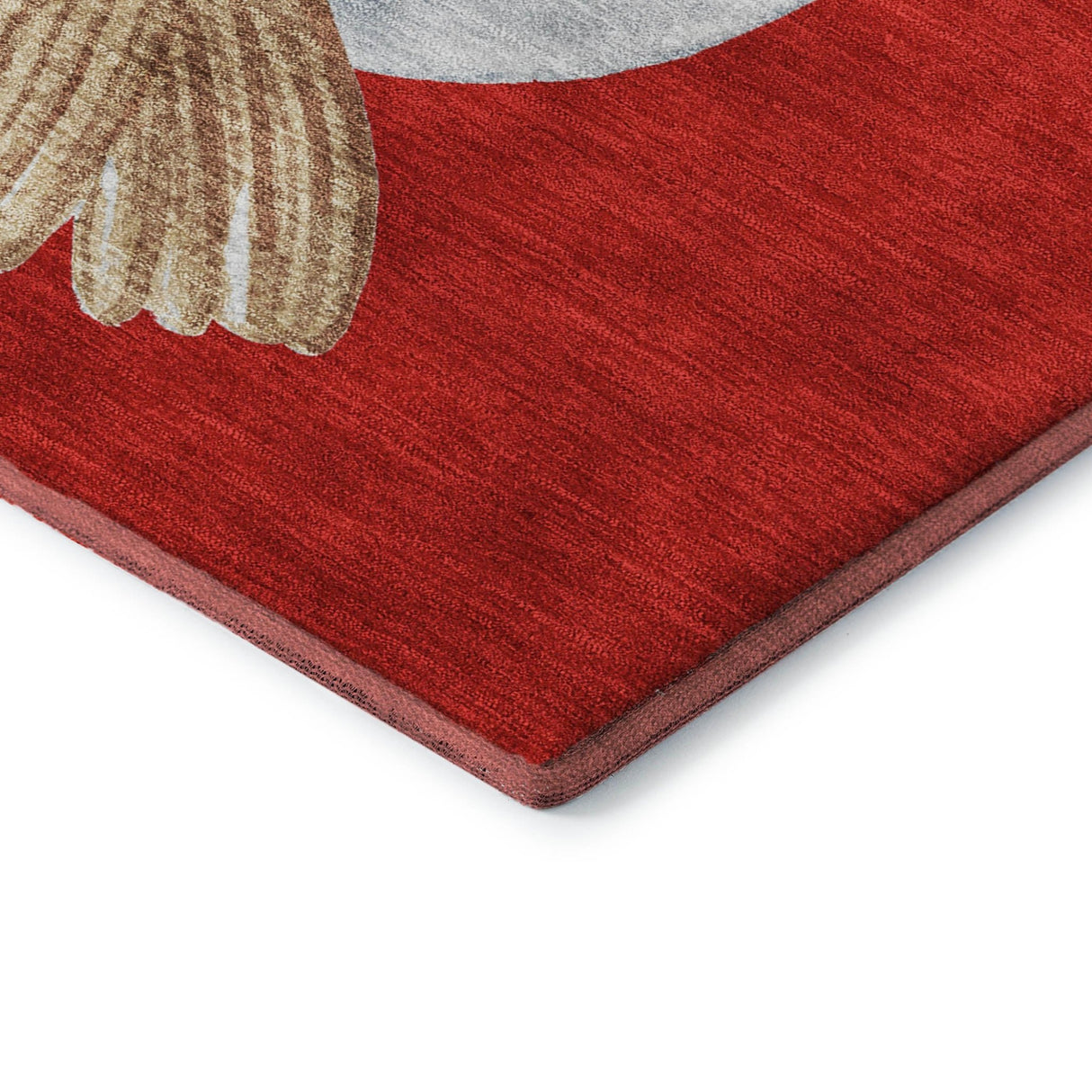 Dalyn Merry & Bright MY28 Red Rug corner detail