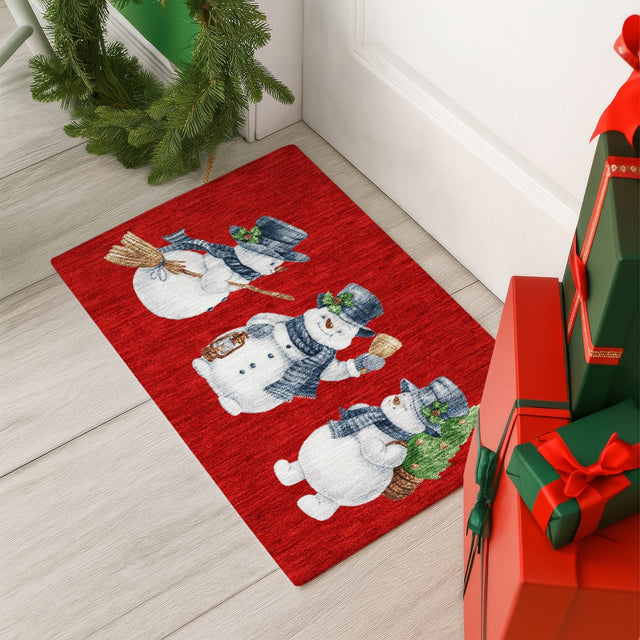 Dalyn Merry & Bright MY28 Red Rug shown in a room