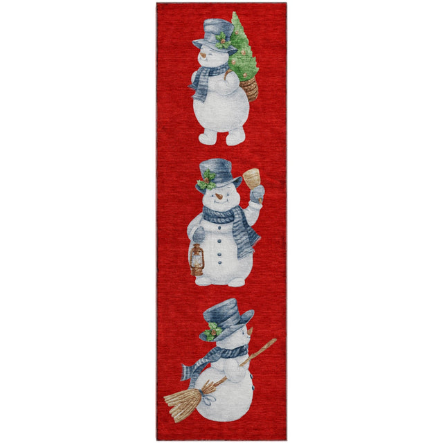Dalyn Merry & Bright MY28 Red Rug runner rug