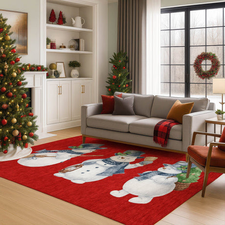 Dalyn Merry & Bright MY28 Red Rug shown in a room