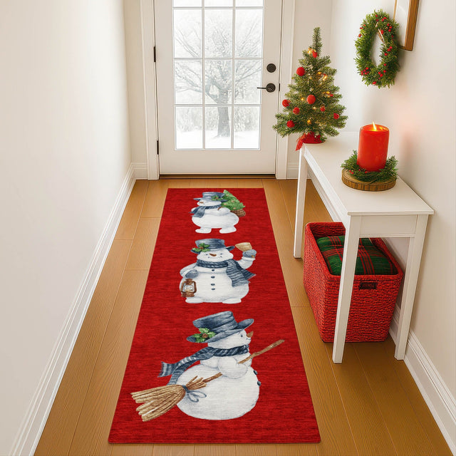Dalyn Merry & Bright MY28 Red Rug shown in a room