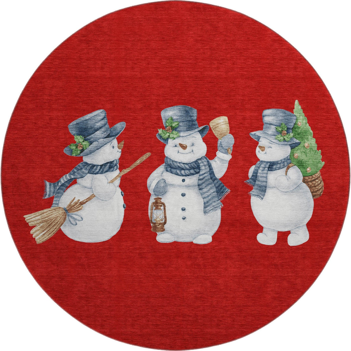 Dalyn Merry & Bright MY28 Red Rug round rug