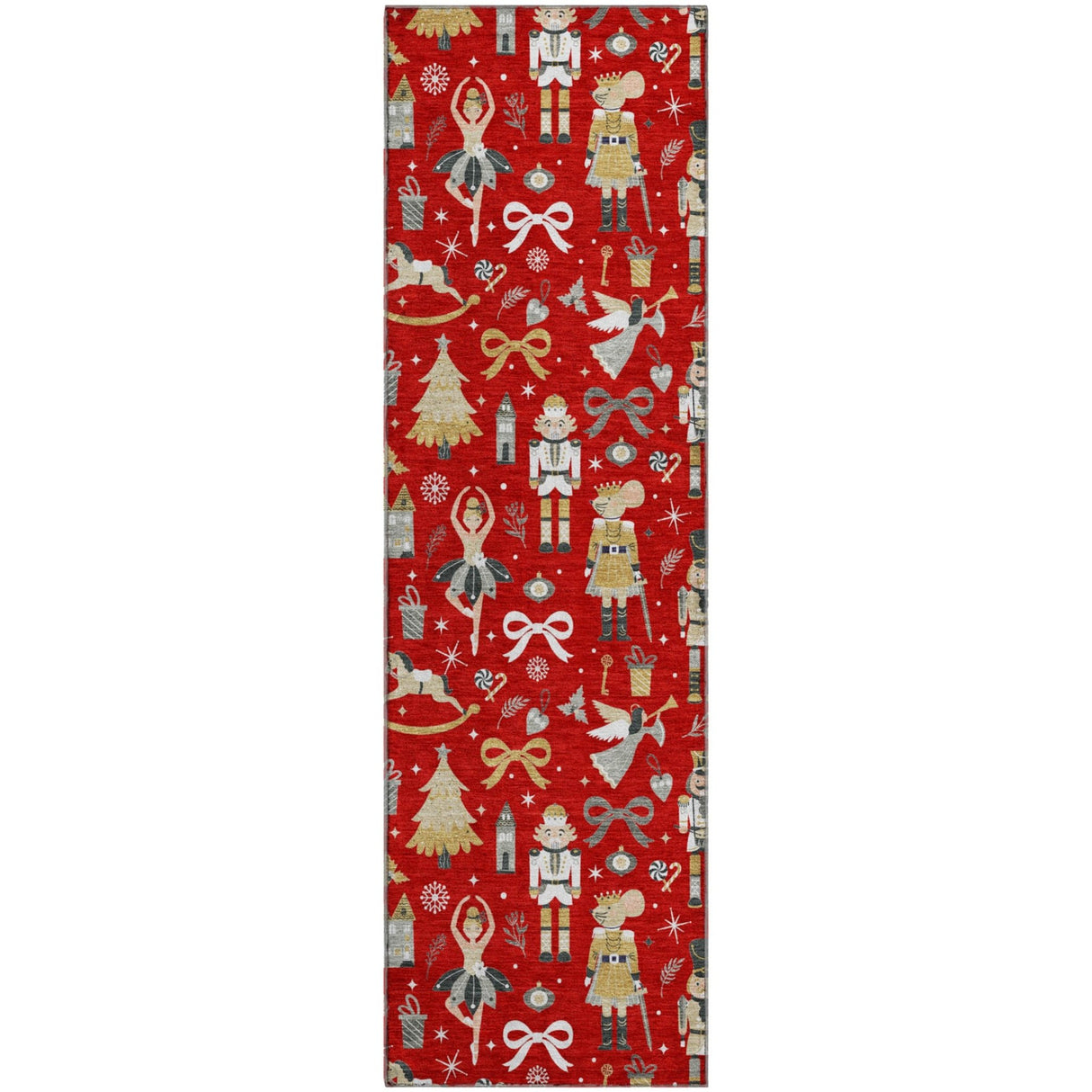 Dalyn Merry & Bright MY29 Red Rug runner rug