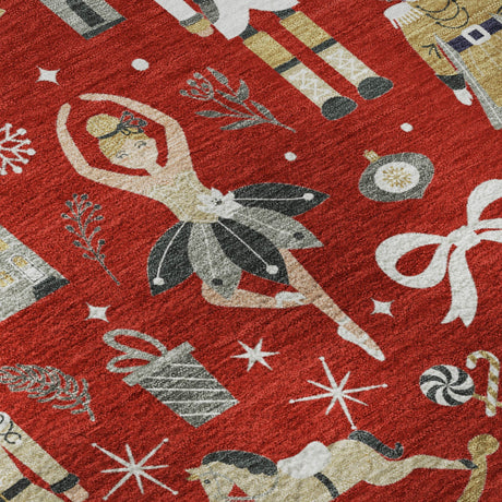 Dalyn Merry & Bright MY29 Red Rug color swatch