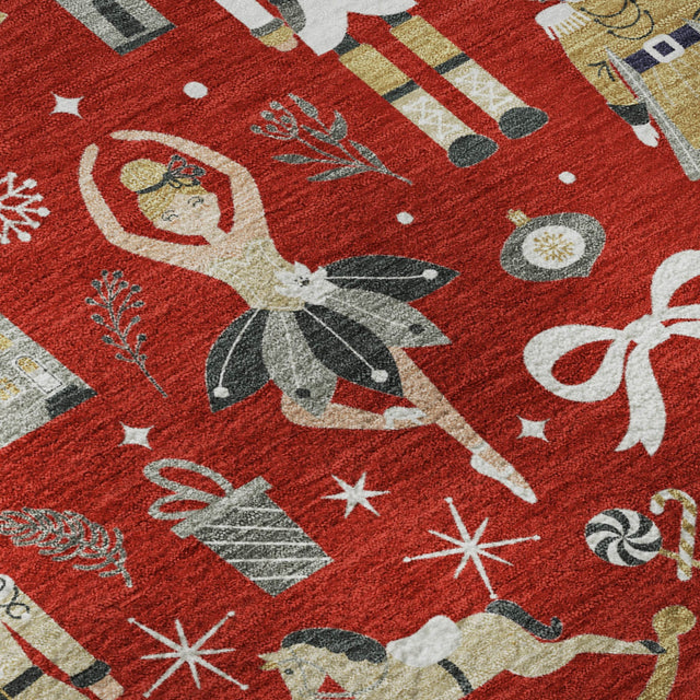 Dalyn Merry & Bright MY29 Red Rug color swatch