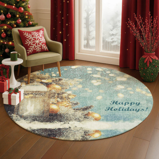 Dalyn Merry & Bright MY3 Skydust Rug shown in a room