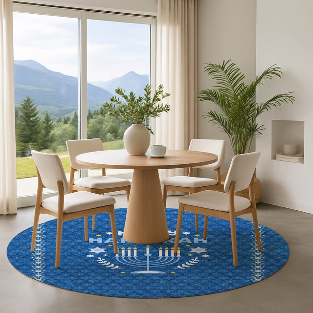 Dalyn Merry & Bright MY30 Blue Rug shown in a room