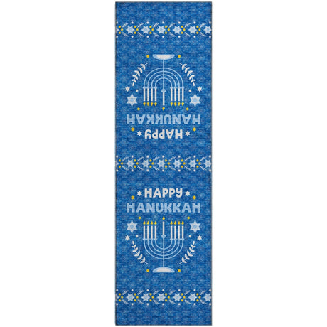 Dalyn Merry & Bright MY30 Blue Rug runner rug