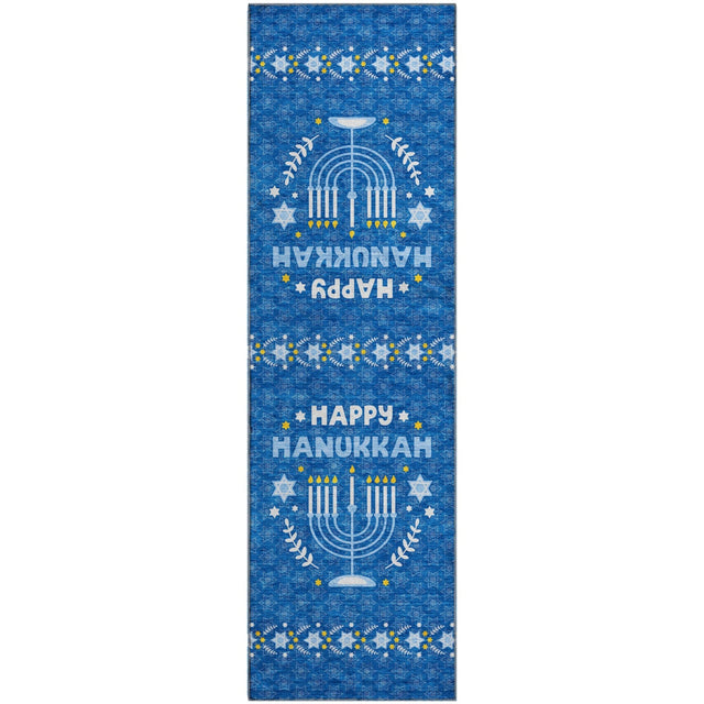 Dalyn Merry & Bright MY30 Blue Rug runner rug