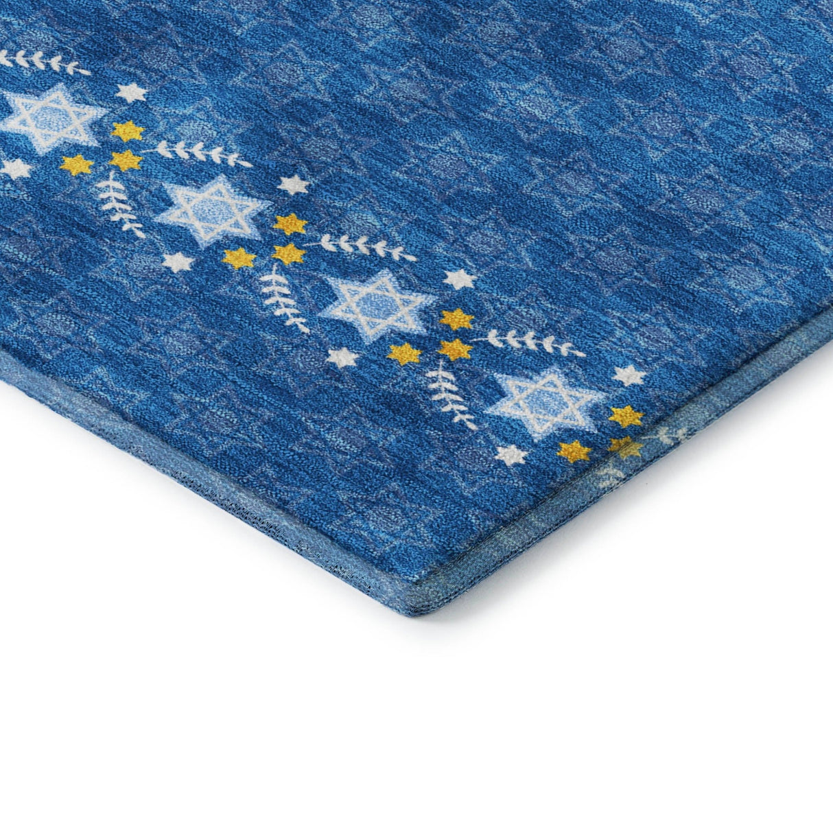 Dalyn Merry & Bright MY30 Blue Rug corner detail