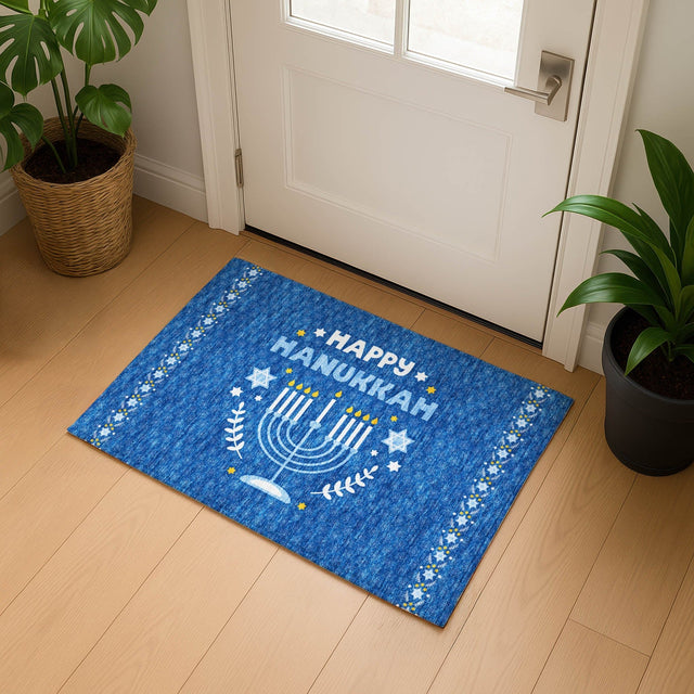 Dalyn Merry & Bright MY30 Blue Rug shown in a room
