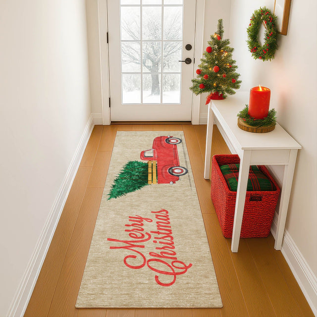 Dalyn Merry & Bright MY4 Putty Rug shown in a room