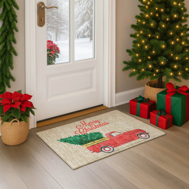 Dalyn Merry & Bright MY4 Putty Rug shown in a room