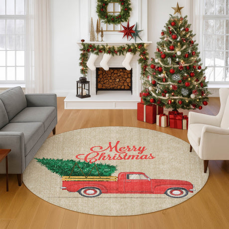 Dalyn Merry & Bright MY4 Putty Rug shown in a room