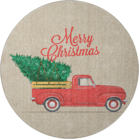 Dalyn Merry & Bright MY4 Putty Rug round rug