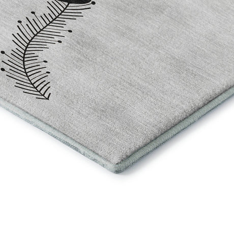 Dalyn Merry & Bright MY5 Silver Rug corner detail