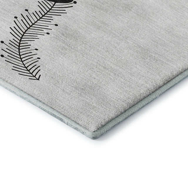 Dalyn Merry & Bright MY5 Silver Rug corner detail