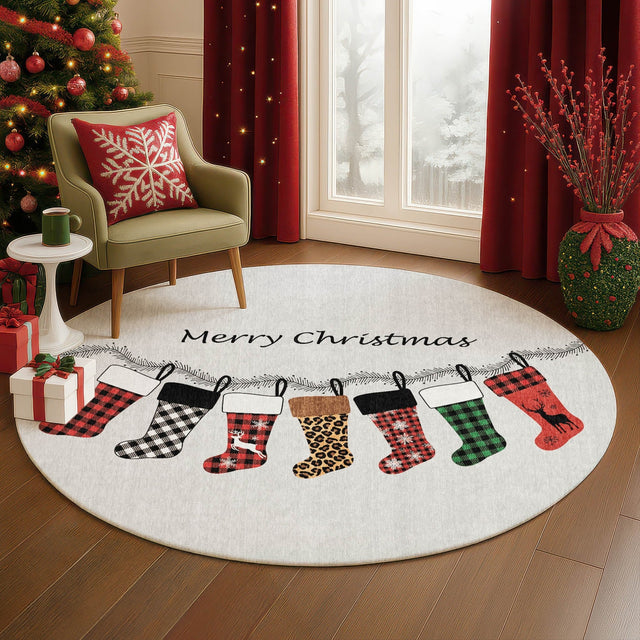 Dalyn Merry & Bright MY5 Silver Rug shown in a room
