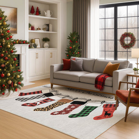 Dalyn Merry & Bright MY5 Silver Rug shown in a room