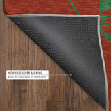 Dalyn Merry & Bright MY6 Red Rug backing detail