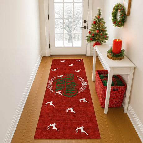 Dalyn Merry & Bright MY6 Red Rug shown in a room