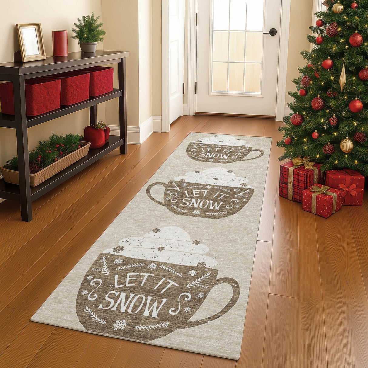 Dalyn Merry & Bright MY7 Beige Rug shown in a room