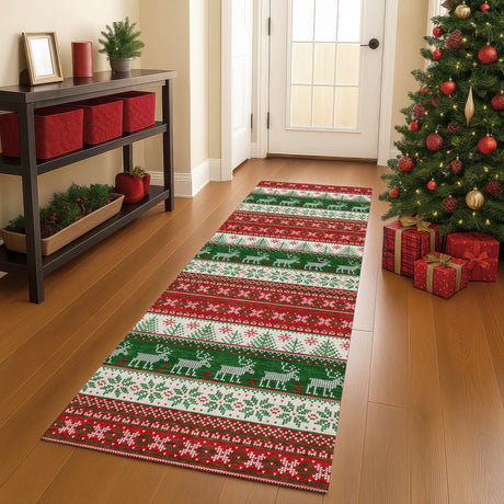 Dalyn Merry & Bright MY9 Red Rug shown in a room