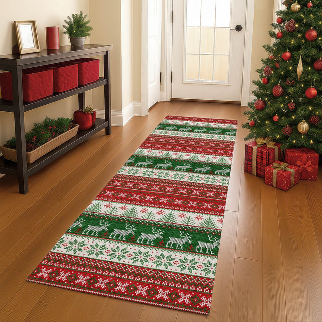 Dalyn Merry & Bright MY9 Red Rug shown in a room