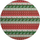 Dalyn Merry & Bright MY9 Red Rug round rug