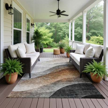 Dalyn Neo NO1 Khaki Rug outdoor lifestyle image