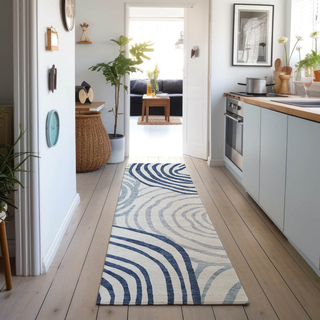 Dalyn Neo NO10 Blue Rug shown in a room