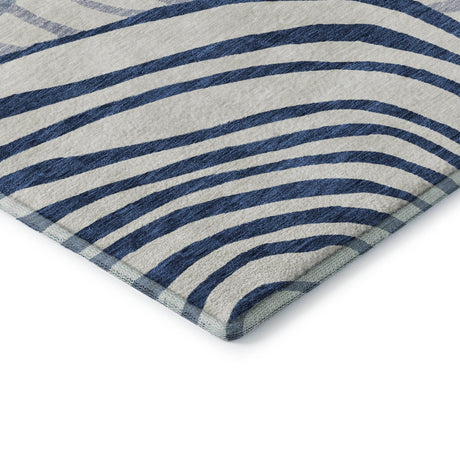 Dalyn Neo NO10 Blue Rug corner detail