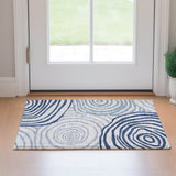Dalyn Neo NO10 Blue Rug shown in a room