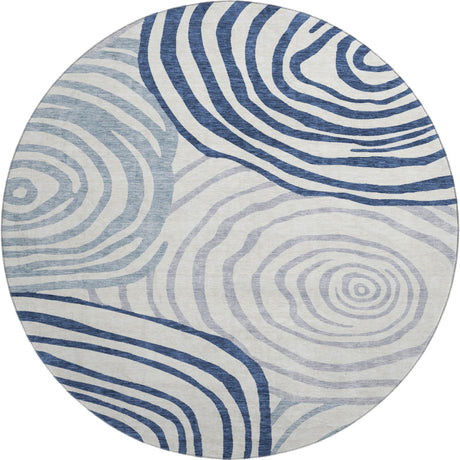 Dalyn Neo NO10 Blue Rug round rug