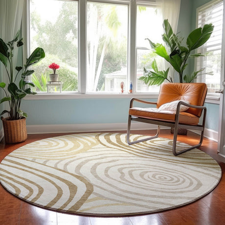 Dalyn Neo NO10 Gold Rug shown in a room