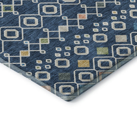 Dalyn Neo NO12 Navy Rug corner detail