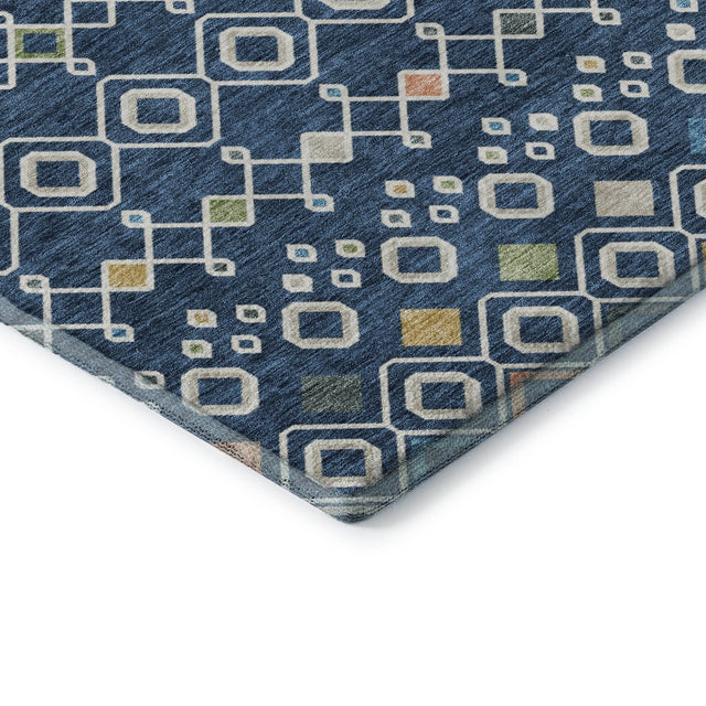 Dalyn Neo NO12 Navy Rug corner detail