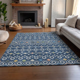 Dalyn Neo NO12 Navy Rug shown in a room