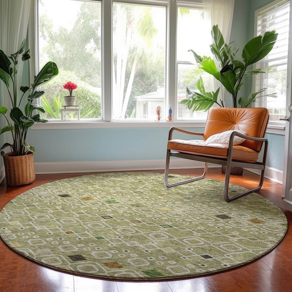Dalyn Neo NO12 Sage Rug shown in a room