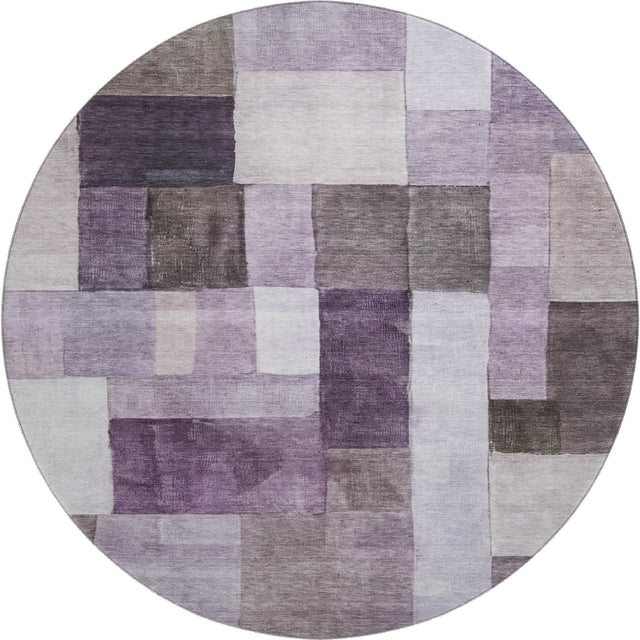 Dalyn Neo NO15 Eggplant Rug round rug