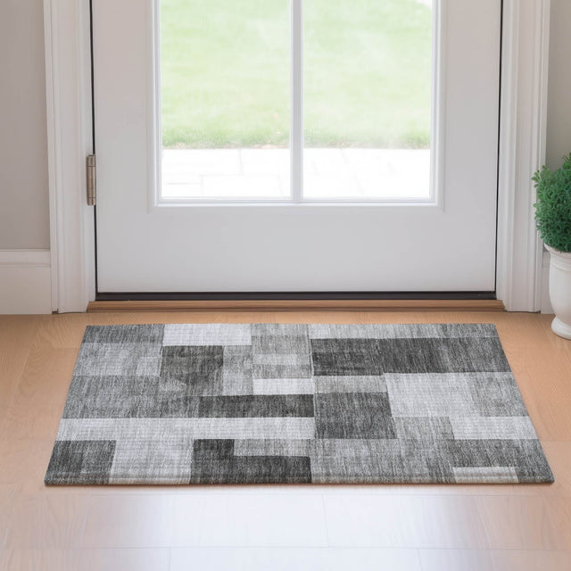 Dalyn Neo NO15 Pewter Rug shown in a room