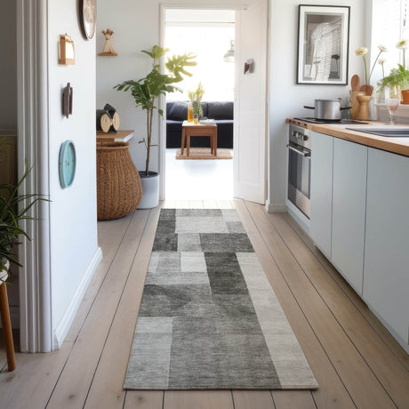 Dalyn Neo NO15 Pewter Rug shown in a room