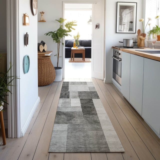 Dalyn Neo NO15 Pewter Rug shown in a room