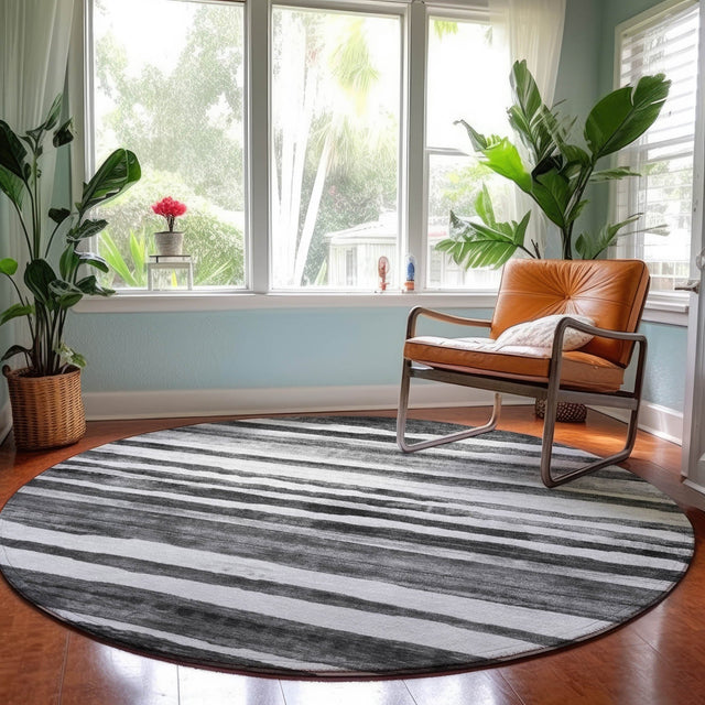 Dalyn Neo NO16 Charcoal Rug shown in a room