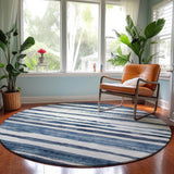 Dalyn Neo NO16 Denim Rug shown in a room