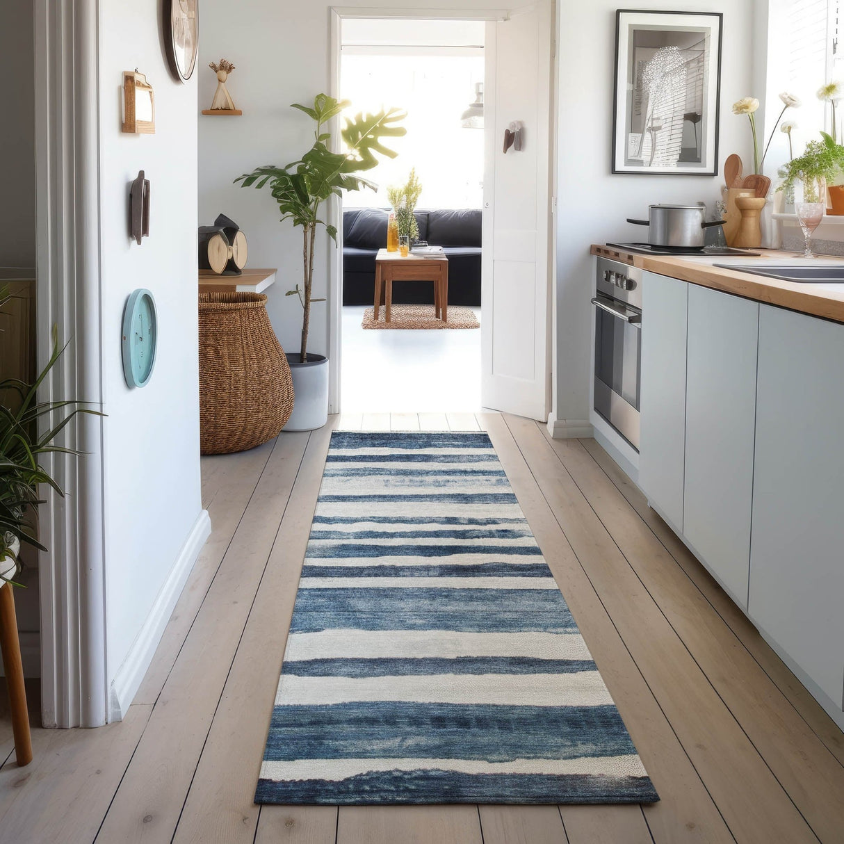 Dalyn Neo NO16 Denim Rug shown in a room