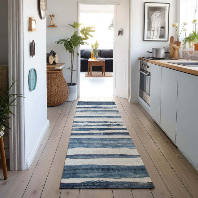 Dalyn Neo NO16 Denim Rug shown in a room